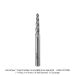 Ultra-Shear 4-Flute Solid Carbide Conical Ball Nose Bit. 1/4" Shank, 7 Degree, 1/8" Ball Diameter, 1" Cut Length, 2-1/2" Overall Length