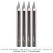 Ultra-Shear 1-Flute Solid Carbide 45 Degree Engraving Bit, 1/32" Flat Tip, 1/4" Shank, 2-1/2" Overall Length, 4-Pack