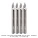 Ultra-Shear 1-Flute Solid Carbide 45 Degree Engraving Bit, Pencil Tip, 1/4" Shank, 2-1/2" Overall Length, 4-Pack