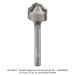 Ultra-Shear Juice Groove Bit, 1/4" Shank, 2-Flute,  Carbide Tipped, 1/2" Nose Diameter