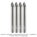 Ultra-Shear 3-Flute Solid Carbide 50 Degree Engraving Bit, Pencil Tip, 1/4" Shank, 2-1/2" Overall Length, 4-Pack