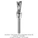 Ultra-Shear Solid Carbide Compact Spiral Down Cut Pattern Router Bit, 2-Fute, 1/4" Shank, 1/2" Diameter, 1" Cutting Length, 3" Overall Length