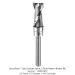 Ultra-Shear Solid Carbide Compact Spiral Upcut Pattern Router Bit, 2-Fute, 1/4" Shank, 1/2" Diameter, 1" Cutting Length, 3" Overall Length