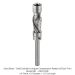 Ultra-Shear Solid Carbide Compact Compression Pattern and Flush Trim Router Bit, 2+2 Flute, 1/4" Shank, 1/2" Diameter, 1-1/8" Cutting Lengh, 3-1/2" Overall Length