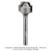 Ultra-Shear Juice Groove Bit, 1/4" Shank, 2-Flute, Carbide Tipped, 1/2" Flat Bottom, 1/8" Radius