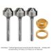 Ultra-Shear Juice Groove Bit, 1/4" Shank, 2-Flute, Carbide Tipped, 1/2" Flat Bottom, 3 PC Set with Bushing