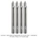 Ultra-Shear 1-Flute Solid Carbide 60 Degree Engraving Bit, 1/32 Flat Tip, 1/4" Shank, 2-1/2" Overall Length, 4-Pack