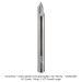 Ultra-Shear 1-Flute Solid Carbide 60 Degree Engraving Bit, 1/32 Flat Tip, 1/4" Shank, 2-1/2" Overall Length