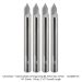 Ultra-Shear 1-Flute Solid Carbide 60 Degree Engraving Bit, Pencil Tip, 1/4" Shank, 2-1/2" Overall Length, 4-Pack