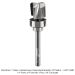 Ultra-Shear Bowl Bit, 1/4" Shank, 3/4" Diameter, 3-Flute Deep Reach, 5/8" Cut Length, 1/8" Radius, 2-3/8" Overall Length