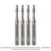 Ultra-Shear 2-Flute Solid Carbide Spiral Router Bit, Up Cut,  1/4" Shank, 3/16" Dia., 3/4" length of cut, 2-1/2" Overall Length, 4-Pack
