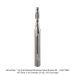Ultra-Shear 2-Flute Solid Carbide Spiral Router Bit, Up Cut,  1/4" Shank, 3/16" Dia., 3/4" length of cut, 2-1/2" Overall Length