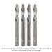 Ultra-Shear 2-Flute Solid Carbide Spiral Router Bit, Down Cut,  1/4" Shank, 7/32" Dia., 3/4" length of cut, 2-1/2" Overall Length, 4-Pack