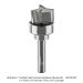 Ultra-Shear 3-Flute Compact SpoilBoard Bit, Carbide Head, 1/4" Shank, 3/4" Diameter, 3/8" Cutting Length, 2" Overall Length