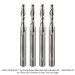 Ultra-Shear 2-Flute Solid Carbide Spiral Router Bit, Up Cut,  1/4" Shank, 5mm Dia., 3/4" length of cut, 2-1/2" Overall Length, 4-Pack