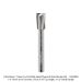 Ultra-Shear 2-Flute Carbide Head Router Bit, Down Cut, 1/4" Shank, 9mm Dia., 9/16" length of cut, 2-1/2" Overall Length