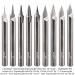 Ultra-Shear Solid Carbide Engraving Bit Set, 1/4" Shank, 9-Pc Set.