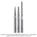 SOLID CARBIDE CONICAL BALL NOSE BIT SET, 1/4" SH, 3-PC SET. INCLUDES US240611CBN, US241207CBN, US231215CBN