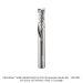Ultra-Shear 2- Flute Solid Carbide Short Up-Cut Compression Router Bit, 3/8" Dia, 1" Cut Length, 3"Overall Length, 3/8" Shank