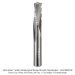 Ultra-Shear 3-Flute Solid Carbide Spiral Router Bit with Chip Breaker, Down-Cut, 3/8" Shank, 3/8" Dia., 1" length of cut, 3" Overall Length