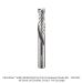 Ultra-Shear 2- Flute Solid Carbide Short Up-Cut Compression Router Bit, 3/8" Dia, 1-1/4" Cut Length, 3"Overall Length, 3/8" Shank