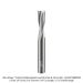 SOLID CARBIDE RAISED LAND MORTISE AND TENON BIT, 2-FL, 3/8" SH, 3/8" D, 7/8" CL, 2-1/2" OAL