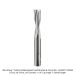 SOLID CARBIDE RAISED LAND MORTISE AND TENON BIT, 2-FL, 3/8" SH, 3/8" D, 1-1/8" CL, 3" OAL