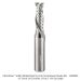 Ultra-Shear Solid Carbide Short Up-Cut Compression Router Bit, 3/8" Dia, 1-1/8" Cut Length, 3"Overall Length, 1/2" Shank
