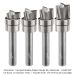Ultra-Shear 3-Flute Compact Shallow Pattern Router Bit 4-PC Set, Carbide Headed, 1/4" Shank, 1/2" Diameter