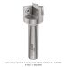 Ultra-Shear Carbide Insert Spoilboard Bit, 3-Flute, 1” Diameter, 1/2" Shank