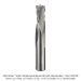 Ultra-Shear 3-Flute Solid Carbide Spiral Router Bit with Chip Breaker, Down-Cut, 1/2" Shank, 1/2" Dia., 1-1/8" length of cut, 3-1/2" Overall Length