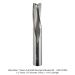 Ultra-Shear Solid Carbide 3-Flute Down Cut Slow Spiral Router Bit, 1/2" Shank, 1/2" Diameter, 1-1/4" Cutting Length, 3-1/2" Overall Length