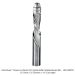 Ultra-Shear Solid Carbide Spiral Flush Trim Router Bit, 1/2" Shank, 1/2" Diameter, 1.5" Cutting Length, DownCut, 2-Flute