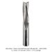 Ultra-Shear Solid Carbide 3-Flute Down Cut Slow Spiral Router Bit, 1/2" Shank, 1/2" Diameter, 1-1/2" Cutting Length, 3-1/2" Overall Length