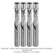 Ultra-Shear Solid Carbide 2-Flute Spiral Compression Router Bit, 1/2" Shank, 1/2" Diameter, 1-1/2" Cutting Length, 3-1/2” Overall Length, 4-Pack