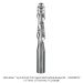 Ultra-Shear Solid Carbide Spiral Flush Trim Router Bit, 1/2" Shank, 1/2" Diameter, 2" Cutting Length, Up-Cut, 2-Flute, 4-3/4" Overall Length 