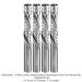 Ultra-Shear Solid Carbide 2-Flute Spiral Compression Router Bit, 1/2" Shank, 1/2" Diameter, 2" Cutting Length, 4” Overall Length, 4-Pack