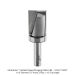 Carbide Tipped Plunging Pattern Bit, 2-Flute, 1-1/8"D, 1-1/2"CL, 1/2"SH, 3-1/2"OAL