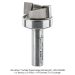 CARBIDE TIPPED HINGE MORTISING BIT, 2-FL, 1/2" SH, 1-1/4" D, 1/2" CL, 2-5/8" OAL, W/BEARING