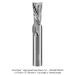 HIGH SPEED STEEL DOWN CUT SPIRAL , 2-FL, 1/2" SH, 1/2" DIA, 1" CL, 3" OAL