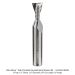 Solid Carbide Spiral Dovetail Bit, 2-Flute, 1/2"SH, 1/2"D, 5/8"CL,10 Deg.