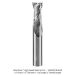 HIGH SPEED STEEL UP CUT SPIRAL , 2-FL, 1/2" SH, 1/2" DIA, 1" CL, 3" OAL