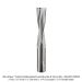 SOLID CARBIDE RAISED LAND MORTISE AND TENON BIT, 2-FL, 1/2" SH, 1/2" D, 1-3/4" CL, 3-1/2" OAL