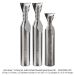 Solid Carbide Spiral Dovetail Bit, 2-Flute, 1/2"SH, 1/2"D, 3 Piece Set