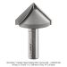 Ultra-Shear, 2-Flute Carbide Tipped Router Bit, Folding Miter Bit, 1/2" Shank, 1-1/2" Dia., 3/4" length of cut