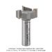 CARBIDE TIPPED SPOILBOARD BIT, 3-FL, 1/2" SH, 1-1/4" DIA, 1/2" CL, 2" OAL. OPEN BOX