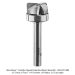 CARBIDE TIPPED EXTENDED REACH BOWL BIT, 3-FLUTE, 1/2" SH, 1-1/4" DIA, 1/2" CL, 1/8" RADIUS, 3-1/2" OAL - OPEN BOX