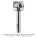 CARBIDE TIPPED EXTENDED REACH BOWL BIT, 3-FLUTE, 1/2" SH, 1-1/4" DIA, 1/2" CL, 3/16" RADIUS, 3-1/2" OAL OPEN BOZ