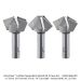 Ultra-Shear 3-Flute Carbide Tipped Birds Mouth Bit, 1/2" Shank, 3-PC Set