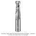 Ultra-Shear 2-Flute Solid Carbide Cove Nose Spiral Bit with Corner Radius, 1/2" Shank, 3/32" Radius, 1-1/4" Length of Cut, 3" Overall Length